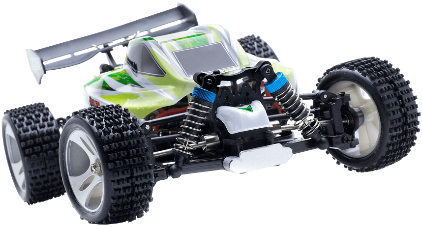Remote control car with large wheels
