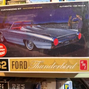 Vintage car model kit packaging.
