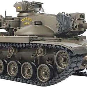 Military tank model with turret