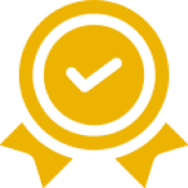 Quality assurance ribbon symbol
