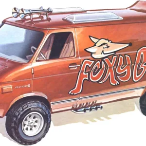 Retro van with fox design