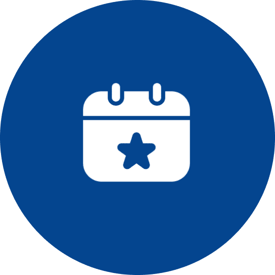 Calendar icon with star symbol