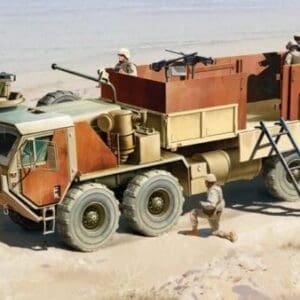 Armored truck with soldiers