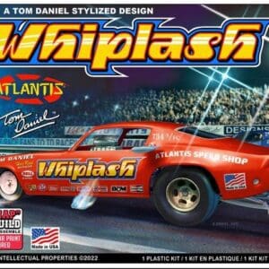 Vintage-style model car kit artwork.