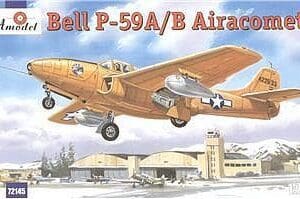 Model kit box art with airplane