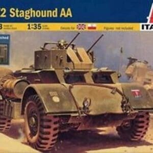 Model kit box of T17E2 Staghound