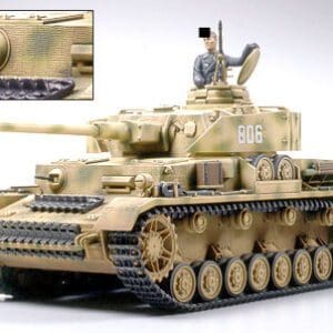 Model tank with crew and detailed features.