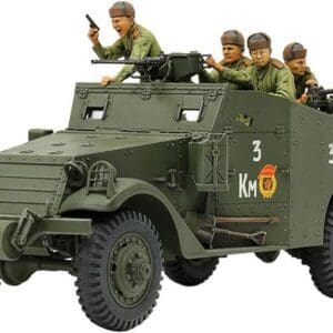 Armored car with crew in action