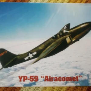 Model kit box for YP-59 Airacomet aircraft.