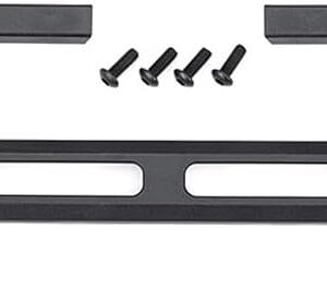 Black mounting bracket with screws and spacers.